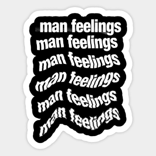 Man Feelings  //// Peep Show Fan Design Sticker